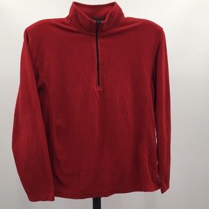 L.L. Bean Red Pull Over Fleece - Size Medium -